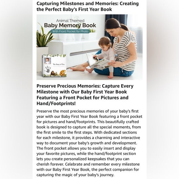 Animal Themed Baby Milestone Book - Picture 7 of 14